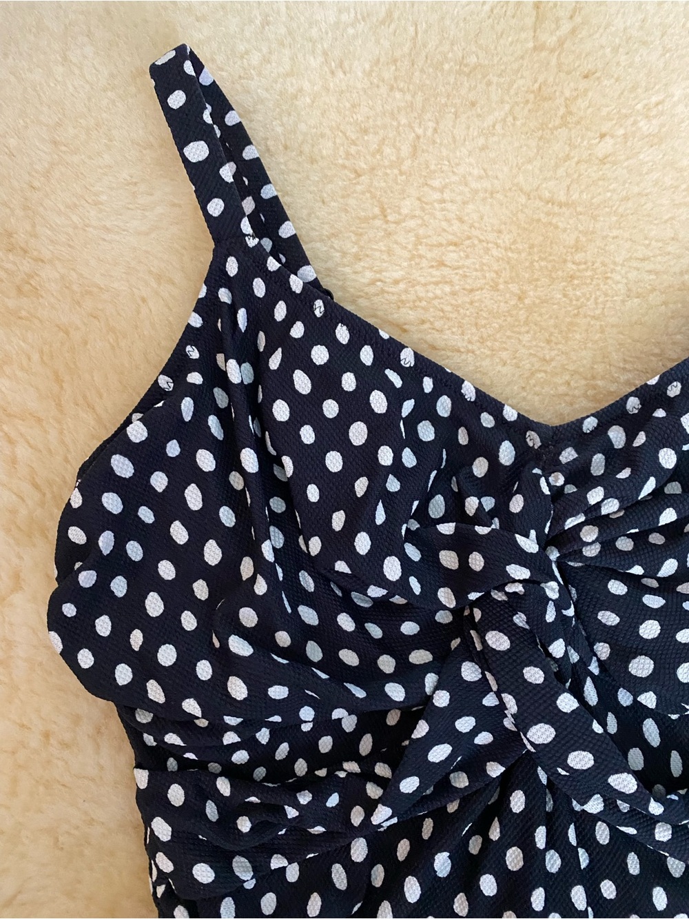 34G Swimsuit Fantasie Black and White Polka Dot One-Piece with Underwire - Picture 2 of 7